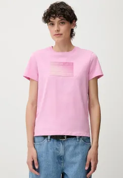 Tommy Jeans tricou din bumbac culoarea roz, DW0DW20905 imagine