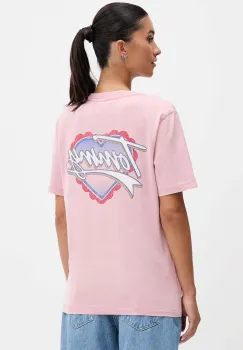 Tommy Jeans tricou din bumbac culoarea roz, DW0DW21524 imagine