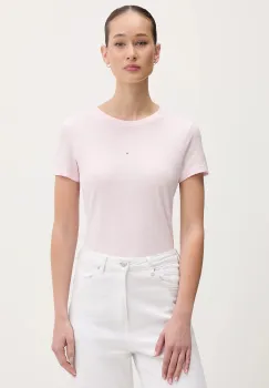 Tommy Jeans tricou din bumbac culoarea roz, DW0DW21841 imagine