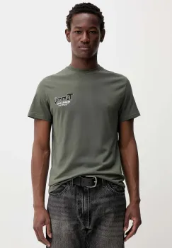 Tommy Jeans tricou din bumbac culoarea verde, cu imprimeu, DM0DM22049 imagine