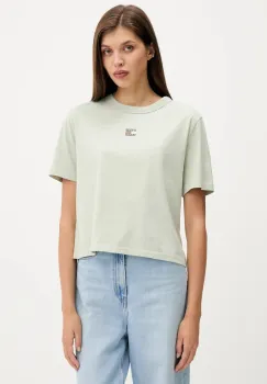 Tommy Jeans tricou din bumbac culoarea verde, DW0DW22202 imagine