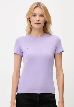 Tommy Jeans tricou din bumbac culoarea violet, DW0DW21164 imagine
