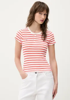 Tommy Jeans tricou din bumbac femei, culoarea rosu, DW0DW19502 imagine