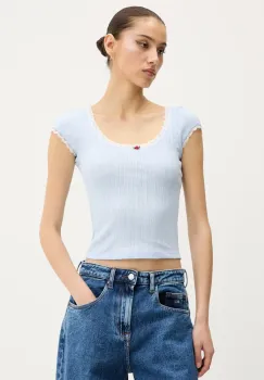 Tommy Jeans tricou din bumbac femei, DW0DW20621 imagine