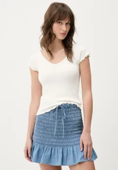 Tommy Jeans tricou femei, culoarea bej, DW0DW21349 imagine