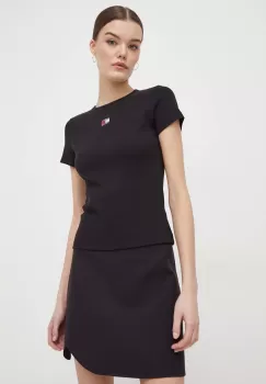 Tommy Jeans tricou femei, culoarea negru imagine