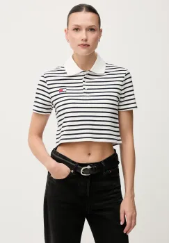 Tommy Jeans tricou polo culoarea alb, DW0DW21363 imagine