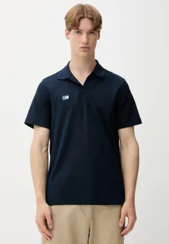 Tommy Jeans tricou polo culoarea bleumarin, uni, DM0DM21657 imagine
