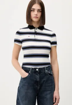 Tommy Jeans tricou polo culoarea negru, DW0DW21931 imagine