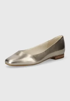 Toms balerini de piele Briella culoarea auriu, 10020828 imagine