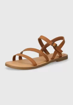 Toms sandale de piele Kira femei, culoarea bej, 10020825 imagine