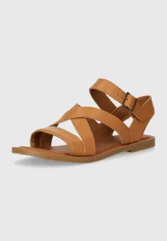 Toms sandale de piele Sloane femei, culoarea maro, 10020808 imagine