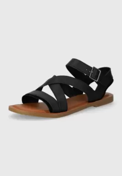 Toms sandale de piele Sloane femei, culoarea negru, 10020800 imagine