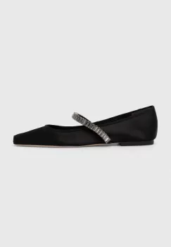 Tory Burch balerini Crystal Ballet culoarea negru, 154323.001 imagine