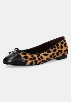 Tory Burch balerini de piele Cap-Toe Ballet culoarea maro, 154509-201 imagine