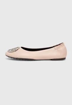Tory Burch balerini de piele Claire Cap-Toe Ballet culoarea bej, 156309.650 imagine
