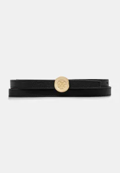 Tory Burch curea de piele cu doua fete Romy Reversible culoarea negru, 175052-002 imagine