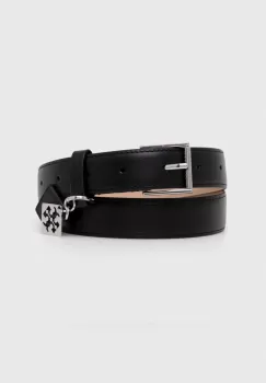 Tory Burch curea de piele femei, culoarea negru imagine
