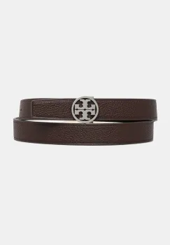 Tory Burch curea reversibila pentru femei, din piele Miller imagine