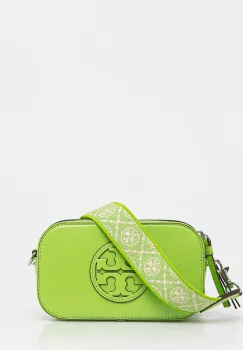 Tory Burch geanta de piele Miller culoarea verde, 169154-300 imagine