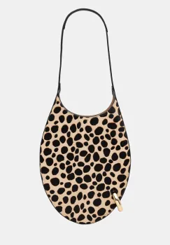 Tory Burch geanta de piele Pierced Haircalf culoarea bej, 171730.960 imagine