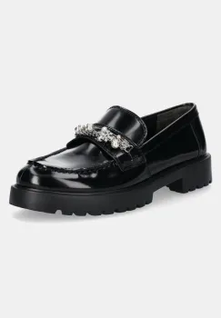 Tory Burch mocasini de piele Classic Embellished Lug Loafer femei, culoarea negru, cu toc plat, 165828-006 imagine