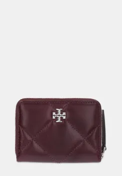 Tory Burch portofel de piele Kira Diamond Quilt culoarea bordo, 174397.500 imagine