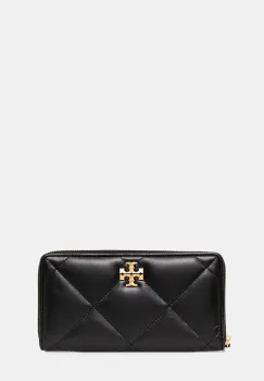 Tory Burch portofel de piele Kira Diamond Quilt culoarea negru, 154989-001 imagine