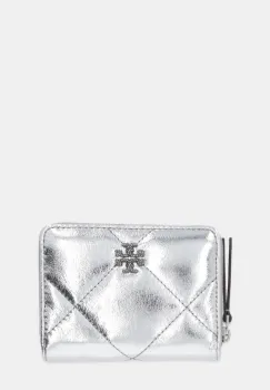 Tory Burch portofel Kira Diamond culoarea argintiu, 175007-040 imagine