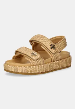 Tory Burch sandale Kira Sport Sandal culoarea bej, 159919-250 imagine