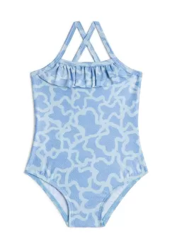 Tous costum de baie dintr-o bucata pentru copii culoarea turcoaz imagine