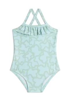 Tous costum de baie dintr-o bucata pentru copii culoarea verde imagine