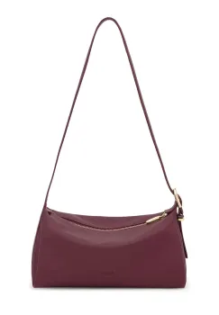 Tous geanta de piele FOLD culoarea bordo, 2002306721 imagine