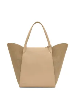 Tous geanta de piele TULIP culoarea bej, 2002301401 imagine