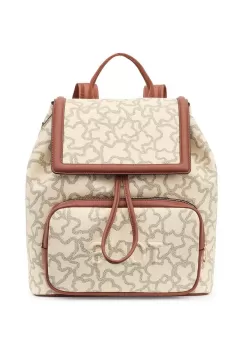 Tous rucsac femei, culoarea bej, mare, modelator imagine
