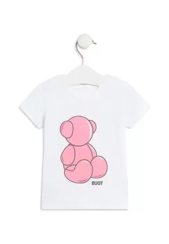 Tous tricou de bumbac pentru copii culoarea roz imagine