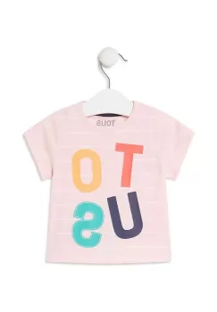 Tous tricou de bumbac pentru copii culoarea roz imagine