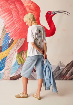 tricou din bumbac culoarea alb, cu turtleneck imagine