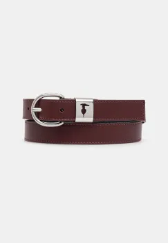 Trussardi curea de piele culoarea bordo, B344B000005N imagine
