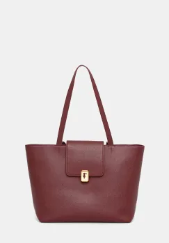 Trussardi geanta de piele culoarea bordo, Z605E106078N imagine