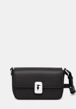 Trussardi geanta de piele culoarea negru, Z601E005978N imagine