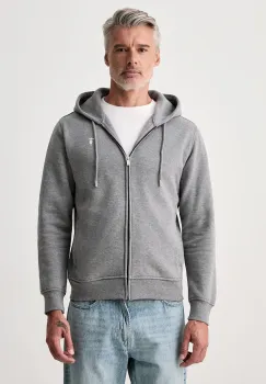 Trussardi  hanorac cu fermoar si gluga pentru femei cu bumbac imagine