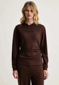Trussardi  hanorac cu gluga pentru femei din lana imagine