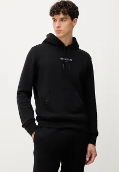 Trussardi hanorac de bumbac culoarea negru, cu gluga, cu imprimeu, G8108000056N imagine