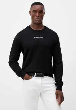 Trussardi hanorac de bumbac culoarea negru, cu imprimeu, G8158000085N imagine