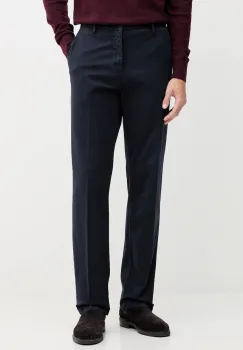 Trussardi pantaloni culoarea bleumarin, drept, P709M000019N imagine