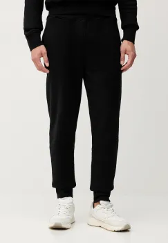 Trussardi pantaloni de trening din bumbac culoarea negru, uni, P8018000062N imagine