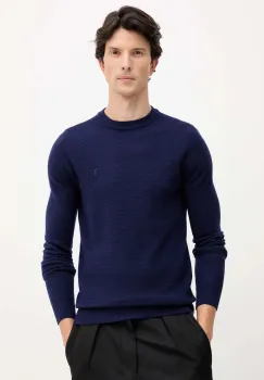 Trussardi pulover de lana culoarea bleumarin, light, M0038000005N imagine