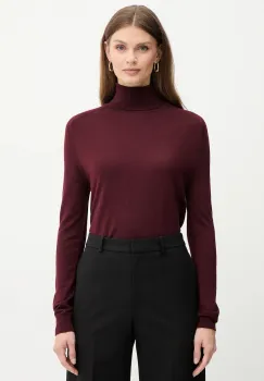Trussardi pulover de lana culoarea bordo, light, cu guler, M0106001164N imagine