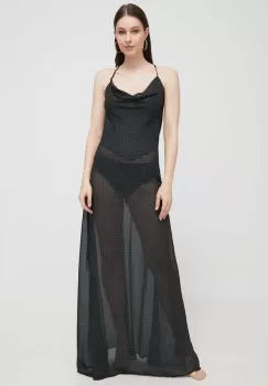 Trussardi rochie culoarea negru, maxi, evazati imagine